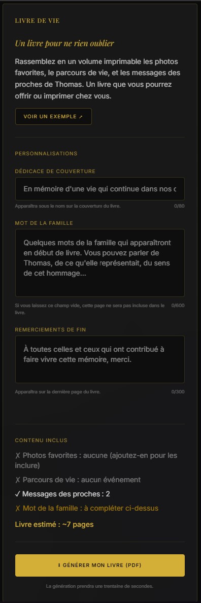 Éditeur du Livre de Vie
